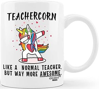 Teachercorn Unicorn Teacher Gifts Funny Novelty Coffee Cups for Teachers Appreciation Gifts for Men Women Assistant Educator Paraprofessional from Parent Student Gift Coffee Mug Tea Cup