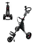 Caddytek CaddyLite 11.5 V3 3 Wheel Golf Push Cart - Superlite Deluxe, Lightweight, Easy to Fold Caddy Cart Pushcart, Black