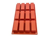 Allforhome Mold 12 Cavities Rectangle Silicone Oven Handmade Soap Moulds Soap DIY Moulds Chocolate Mold Moules à Gâteaux