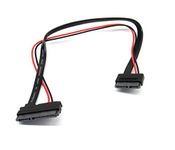 Micro SATA CablesTM - Slimline 13 pin SATA Female to 22 Pin SATA Female Cable