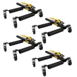 4pcs Mechanical Wheel Dolly RocwooD Heavy Duty Vehicle Positioning Car 2720KG/6,000lbs Heavy Duty Steel 60KG Car Garage Workshop Dealership Skate Dollies