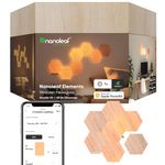 Nanoleaf Elements Hexagon Starter Kit, 7 Wood Look LED Smart Light Panels - Dimmable & Modular Wi-Fi Wall Mood Lights, Works with Alexa Google Assistant Apple Homekit, for House Room Decor or Desk