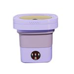 Techking 𝟮𝟬 𝗬𝗘𝗔𝗥𝗦 𝗪𝗔𝗥𝗥𝗔𝗡𝗧𝗬 Folding Portable Washing Machine – Compact 6.5L Mini Washer with 3 Cleaning Modes, Drain Basket, US Plug, Ideal for Small Items - 𝗠𝘂𝗹𝘁𝗶𝗰𝗼𝗹𝗼𝗿