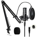 Maono XLR Condenser Microphone, Professional Cardioid Studio Recording Mic for Streaming, Podcasting, Singing, Voice-Over, Vocal, Home-Studio, YouTube, Skype, Twitch (PM320S)