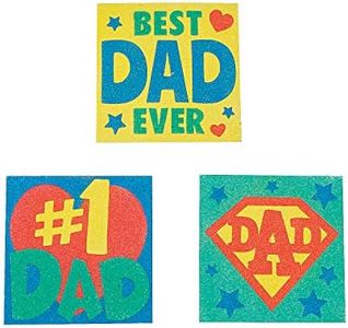 Father's Day Sand Art Sheets - Craft Supplies - 12 Pieces