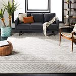 Safavieh Adirondack Collection ADR107B Ivory and Silver Rustic Bohemian Area Rug (6' x 9')