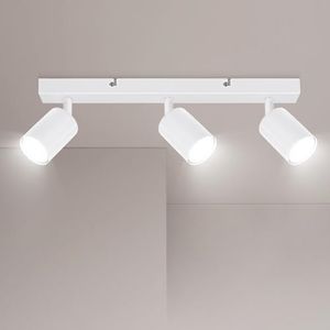 Ketom Ceiling Light Rotatable, 3 Way White GU10 Spotlight Ceiling Lights, Modern Kitchen Lights Ceiling, Indoor Spot Light Fittings Industrial for Bedroom Living Room Hallway, Bulb Not Included