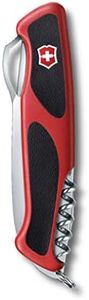 Victorinox Ranger 61 M Swiss Army Knife, 11 Function Swiss Made Pocket Knife with Large Blade, Corkscrew, and Reamer - Red/Black