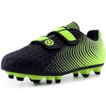 Boys Football Boots Size 4 Kids Football Shoes Girls Non-Slip Training Shoes Children Astro Turf Soccer Training Shoes Unisex Running Shoes Sneakers Summer Black-Green