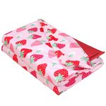 Wildkin Microfiber Nap Mat Cover for Boys & Girls, Sewn-in Flap Design Rest Mat Cover, Perfect for Preschool and Daycare, Fits Our Vinyl Nap Mat & up to 1.5 Inches Basic Sleep Mat (Strawberry Patch)