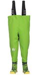 Gordano Kids Fishing Chest Waders, Fishing Boots Splash Size 24-25, Green, 7/8 UK Child