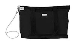 Vaultz Locking Zipper Tote Bag, Water Resistant Nylon, 5.x 19.90 x 13.4 Inches, Black (VZ00678)
