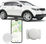 GPS Tracker for Vehicles,Car GPS Tracker No Monthly Fee,Real Time Car Tracker with Magnetic Case,Global Coverage Location Tracker for Car,Pet,Kids,Elderly,Items (White,1PCS)