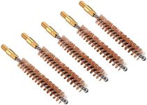 BOOSTEADY 5 Pcs Phosphor Bristle Bronze Bore Gun Cleaning Brush for Pistol Shotgun with 50 Professional Square Patches Multi-Caliber