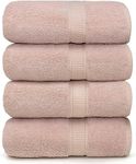 Ariv Premium Bamboo Cotton Bath Towels - Natural, Ultra Absorbent and Eco-Friendly 30" X 52" (Blush)