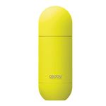 Asobu Orb Stainless Steel Double Wall Insulated Travel Water Bottle - Lid Doubles as a Cup 14 Ounce (Yellow)