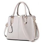 FiveloveTwo Womens Satchel Handbag Tote Purse Top Handle Shoulder Bags and Purse Beige