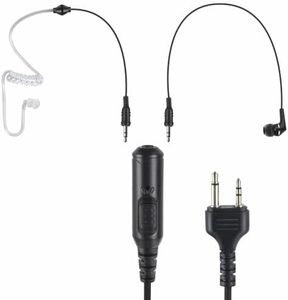 stdgove Radio Surveillance Earpiece Security Headset in Ear Piece 2 Pin Earphone Ptt Mic for Midland gxt x-tra xtra Talker gmrs gtx 1000 1000g 1050 gxt1000vp4 Walkie Talkies(to 3.5mm Earbuds)