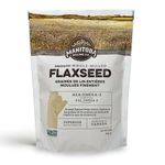 Smooth, Whole Milled Flaxseed by Manitoba Milling Co. | 454g Bag of Ground Flaxseed Fiber with Protein, Omega 3 | Gluten Free, Non-GMO Gourmet Milled Flaxseed for Muffins, Yogurt, Smoothie