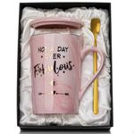 Birthday Gifts for Women - Best Friend Birthday Gifts Women - Not A Day Over Fabulous Mug - Unique Gifts Ideas for Women Mom Wife Friend Sister - Ceramic Marble Coffee Mug 14oz Pink with Nice Boxed