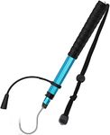 KOMCLUB Fishing Gaff Hook, Retractable Fishing Gaff Sharp Hook Fishing Gear Tackle with Soft Rubber Nonslip Handle Lanyard Lightweight Non-slip Sharp Hook for Saltwater Boat Kayak Fishing (blue-60cm)