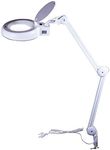 Levenhuk Zeno ZL17 LED Light Magnifying Lamp with 2X Lens, Protection Cover and Screw Clamp