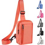 BetterRain Unisex Mini Belt Bag with Adjustable Strap Small Fanny Pack for Workout Running Traveling Hiking, Orange, Sports & Outdoors