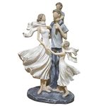 WINSOME COLLECTION Mother Father Baby Love Statue Family Love Couple Statue Sculpture for Showpiece Gift Home Décor Office Décor Polyresin Multicolor Pack of 1 (Family - 001)