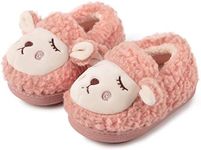 DimaiGlobal Baby Boys Girls Slipper Shoes Anti-Slip Soft Sole Cotton Kint Shoes Elastic Toddler Cartoon Moccasins Warm Slippers Cozy Gripper Bottom