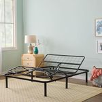 Linenspa Adjustable Bed Frame - Independent Head and Foot Incline - Powerful Quiet Motor - Easy Tool Free Assembly - Lounging - Watch TV - Working - Reading - Ergonomic - Electric Bed Base - Full Size