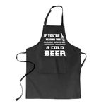 Grill Apron for Men Cooking Kitchen BBQ Aprons Waterproof Adjustable Length Oil Proof Kitchen Barbecue Gift