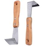 Happyyami 2pcs Bark Spud Debarking Tool Log Peeler Bark Removal Tool Crack Weeder for Patio Lawn Yard Woodworking Hand Tool