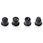 Loupe Eyeglass Set of 4 Different Strengths Watchmakers Tool - 5X, 10X,15X, 20X Magnification Jewellers Watchmaker Eye Loupe Magnifying Glass Set(Black)