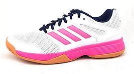 adidas Women's Speedcourt W Volleyball Shoe, Ftwwht Shopnk Conavy, 11.5 UK