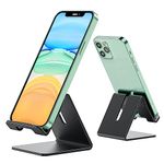 Phone Stand,Desk Phone holder for Office, Home, Bed, School. Cute Desktop Facetime Phone Holder,Metal Phone Dock Cradle Compatible with Switch iPhone 14 13 12 11 iPad Mini, Tablet (Black)2 Packs