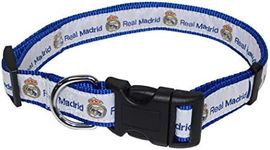 Pets First MLS Real Madrid Dog Collar Sports Football Tough PET Collar in Team Color, Size: Small