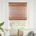 CHICOLOGY Bamboo Roman Shades - Smart Choice Eco-Friendly Light Filtering Blinds for Windows, Premium Quality, Ideal for Home, Beaver, 36"W X 64"H