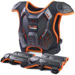 StarknightMT Kids Dirt Bike Gear - Youth Motorcycle Riding Protective Gear ATV Chest Protector Motocross Armor Suit for Boys Girls Mountain Biking Cycling, Orange
