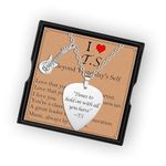 Vivkunulo Motivational Quotes Guitar Pick Necklace for Music Fans Charms Jewelry Gift Box Merch