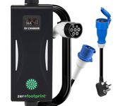 ZFP ZeroFootprint 7.4 kW Portable EV Charger for Cars Bundle (Charger + Jumper) | 5m Cable | Display | Adjustable Current | All in-Built Protections | Upto 5 Year Warranty*