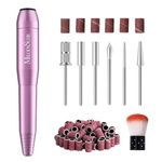 MELODYSUSIE PC120I Nail Drill 20000RPM E File for Beginners, Compact Electric Nail Files Portable Nail Drill Machine Manicure Pedicure Set for Acrylics Nails (Rose)