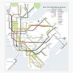 New York City Subway Map Sticker Bu