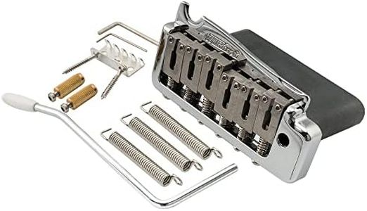 Wilkinson WVP-SB 54mm SUS Stainless Steel Saddles 2-Point Guitar Tremolo Bridge with Full Solid Steel Block for Import Strat and Japan Strat, Chrome
