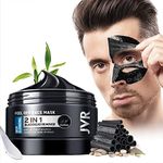 JVR Blackhead Remover Mask for Men, Bamboo Charcoal Peel Off Black Mask, Purifying & Deep Cleansing for All Skin Types 120g