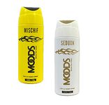 Moods Perfume Body Spray- Seduxn & Mischif Deodorant Spray For Men 150Ml (Pack of 2)