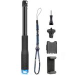 GEPULY 11''-45''Alumium Handheld Waterproof Selfie Stick Underwater Pole Handle Grip Monopod for Gopro Hero Session Max Insta360 AKASO DJI OSMO Digital Action Cameras