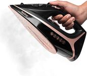 Beldray BEL0987RG 2 in 1 Cordless Steam Iron - 300ml, Rose Gold Edition, 360° Charging Base, Smooth Ceramic Soleplate, Corded or Cordless, 2600 W, 140g/min Steam Shot, Anti-Drip & Anti-Calc Functions