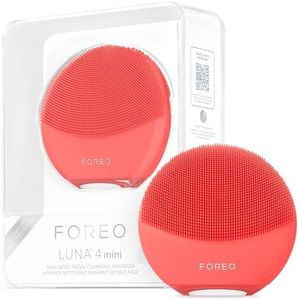 FOREO LUNA 4 mini Face Cleansing Brush & Face Massager | Premium Face Care | Enhances Absorption of Facial Skin Care Products | Simple Skin Care Tools | For All Skin Types, Lavender