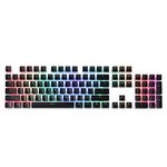 Redragon A130 Black Pudding Keycaps, 104 Keys Standard Doubleshot PBT Keycap Set w/Translucent Layer for Mechanical Keyboard, OEM Profile, English (US) ANSI Layout