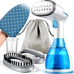 SwanSki Steamer for Clothes 15s Heat up Handheld Clothes Steamer with Ironing Glove, Portable Garment Steamer Fabric Wrinkle Remover, Travel Steamer Iron for Clothes, Curtains and Bedding